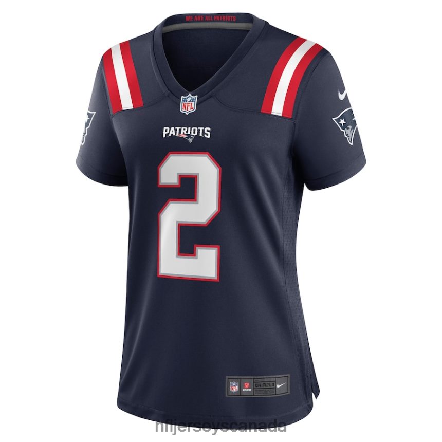 Women New England Patriots Jalen Mills Nike Navy Game Player Jersey Clothing NFL TBXFR64019