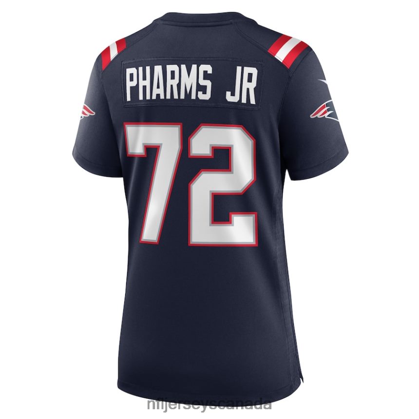 Women New England Patriots Jeremiah Pharms Jr Nike Navy Game Player Jersey Clothing NFL TBXFR65158