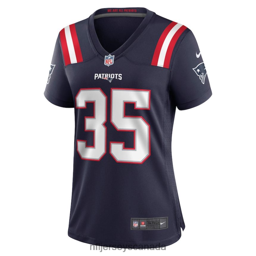Women New England Patriots Jim Nance Nike Navy Retired Player Jersey Clothing NFL TBXFR65151