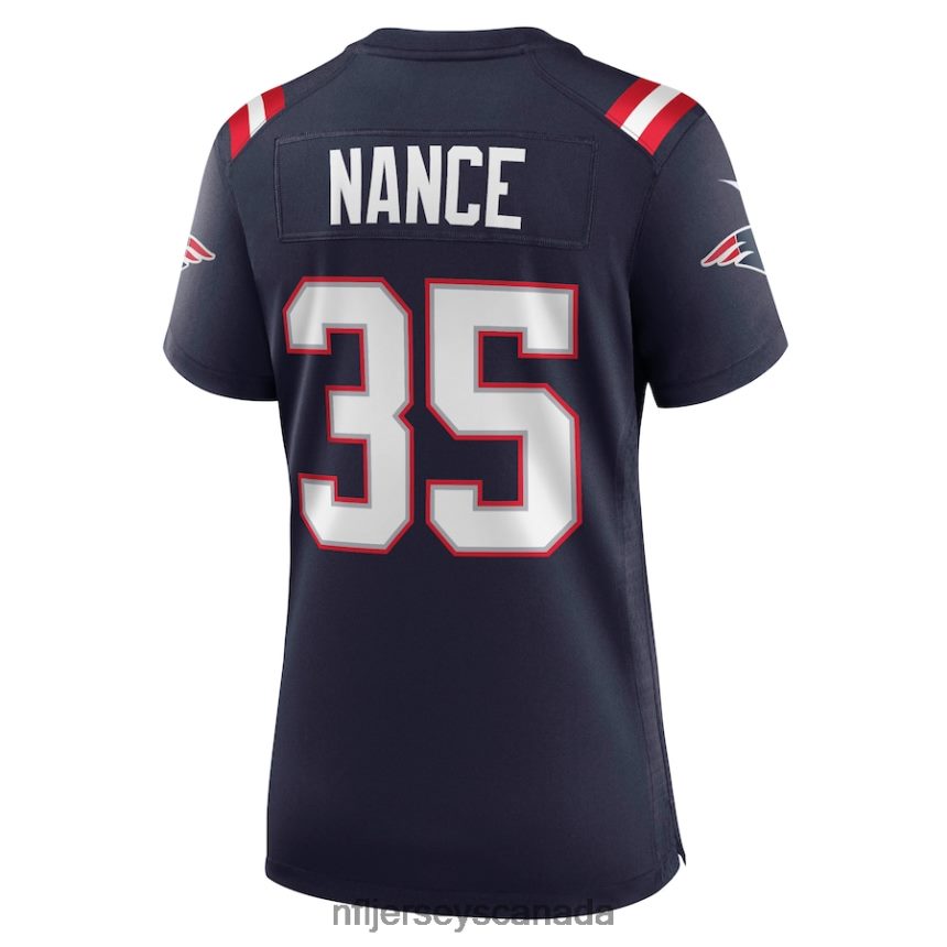 Women New England Patriots Jim Nance Nike Navy Retired Player Jersey Clothing NFL TBXFR65151