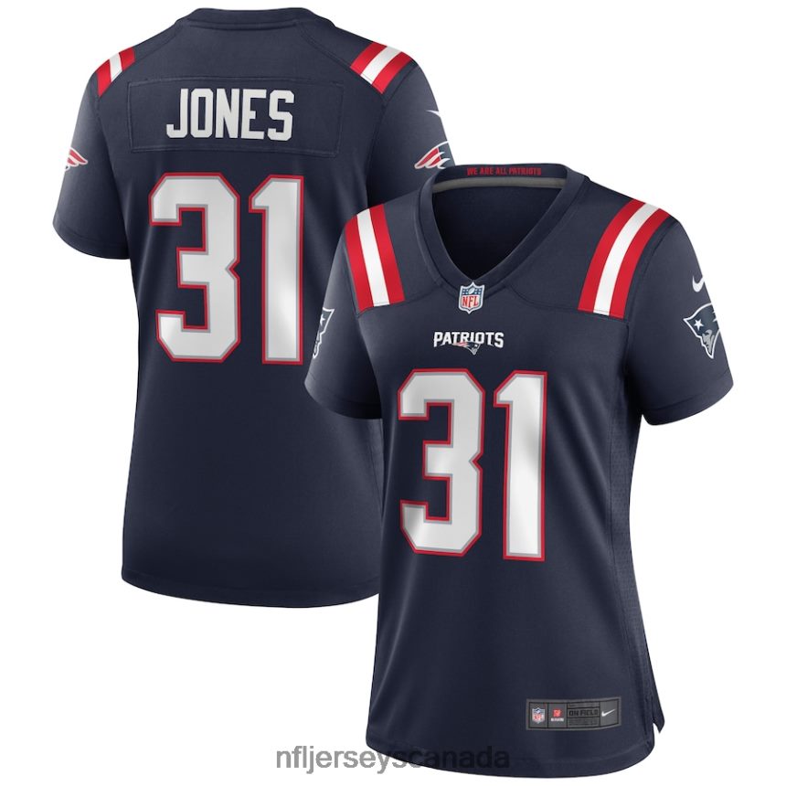 Women New England Patriots Jonathan Jones Nike Navy Game Jersey Clothing NFL TBXFR65118