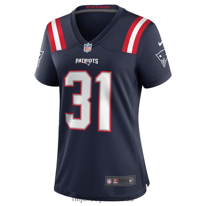 Women New England Patriots Jonathan Jones Nike Navy Game Jersey Clothing NFL TBXFR65118