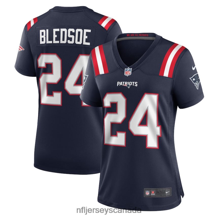 Women New England Patriots Joshuah Bledsoe Nike Navy Game Player Jersey Clothing NFL TBXFR65140