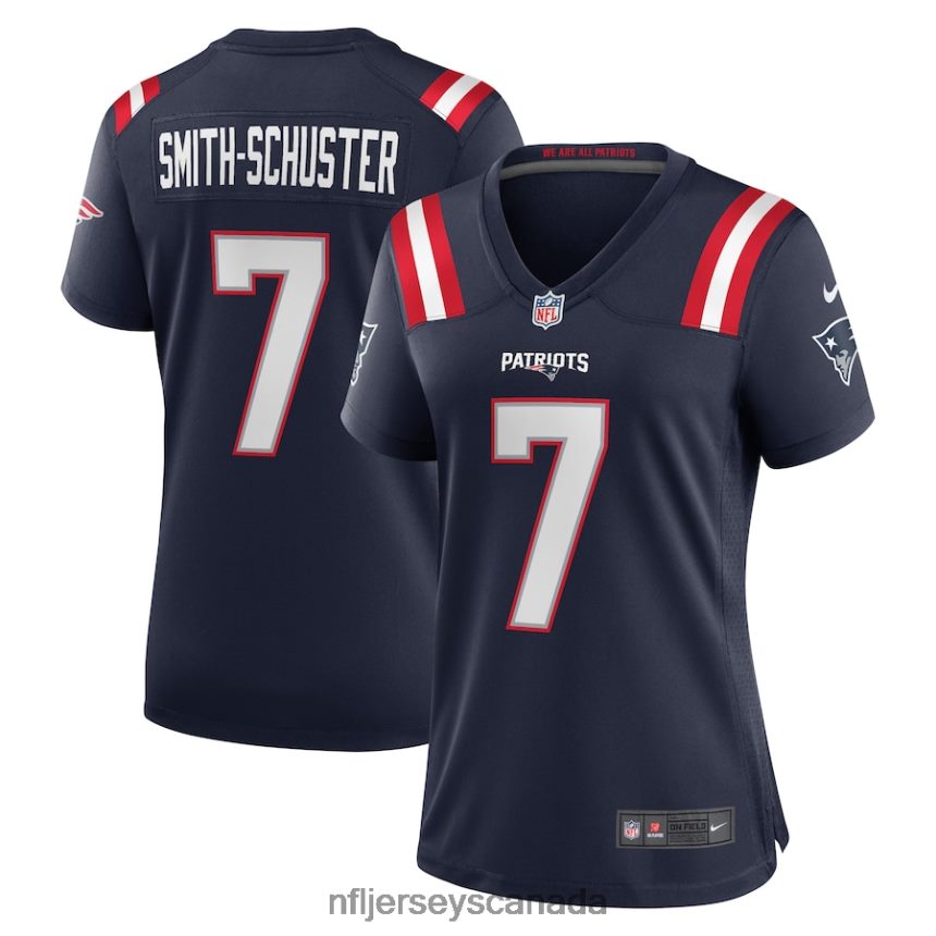 Women New England Patriots JuJu Smith-Schuster Nike Navy Game Player Jersey Clothing NFL TBXFR61004