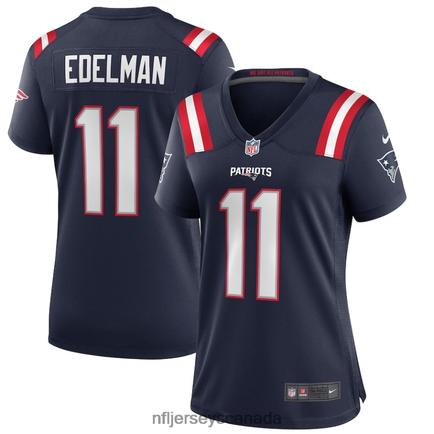 Women New England Patriots Julian Edelman Nike Navy Game Jersey Clothing NFL TBXFR61468