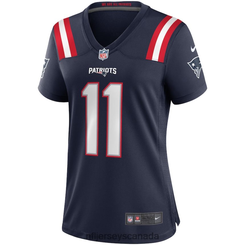 Women New England Patriots Julian Edelman Nike Navy Game Jersey Clothing NFL TBXFR61468