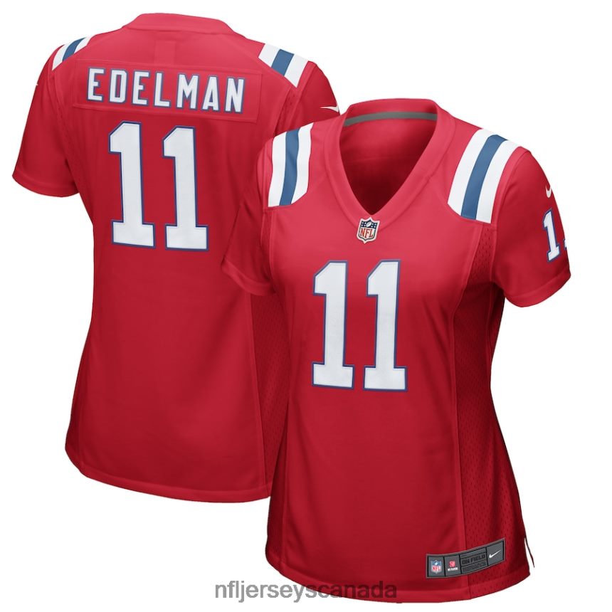 Women New England Patriots Julian Edelman Nike Red Alternate Game Jersey Clothing NFL TBXFR62760