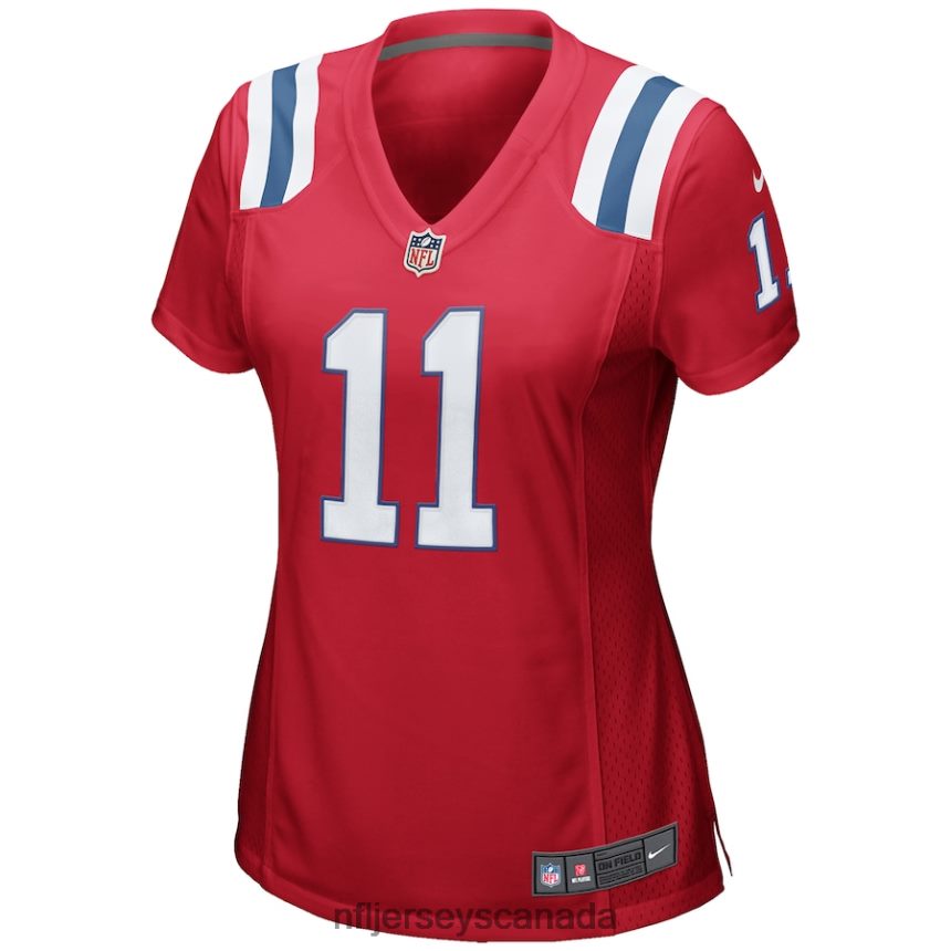 Women New England Patriots Julian Edelman Nike Red Alternate Game Jersey Clothing NFL TBXFR62760