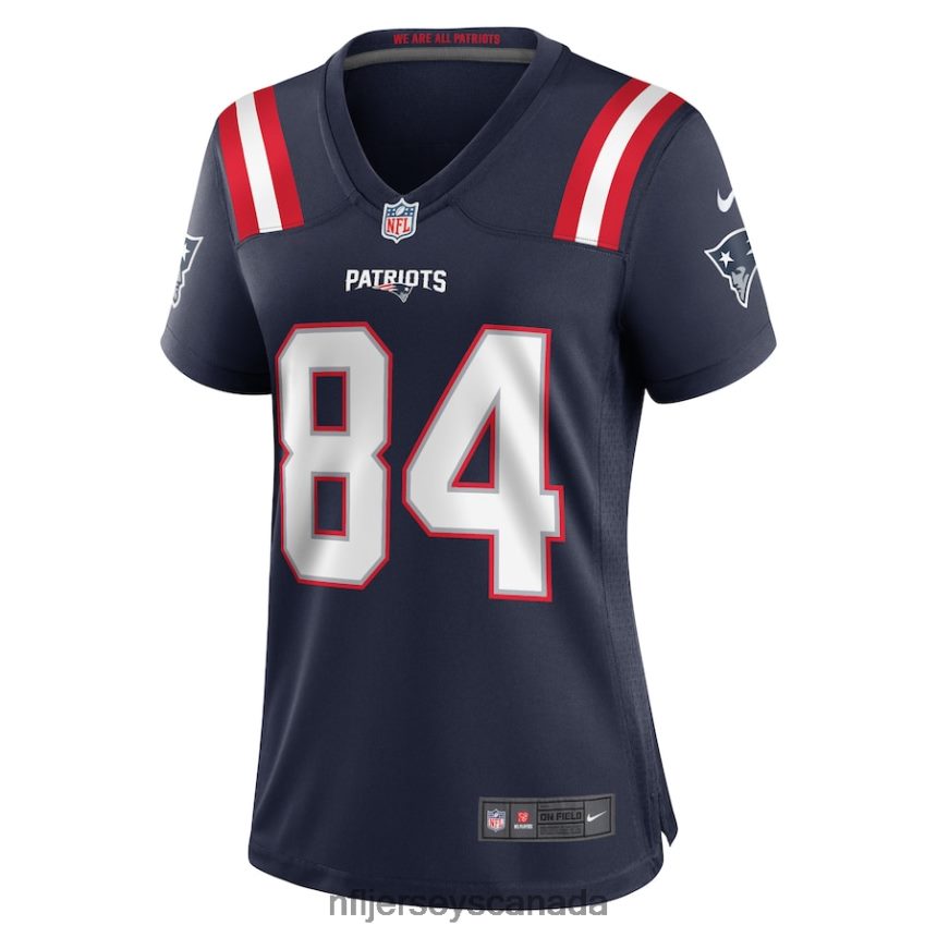 Women New England Patriots Kendrick Bourne Nike Navy Game Jersey Clothing NFL TBXFR64007