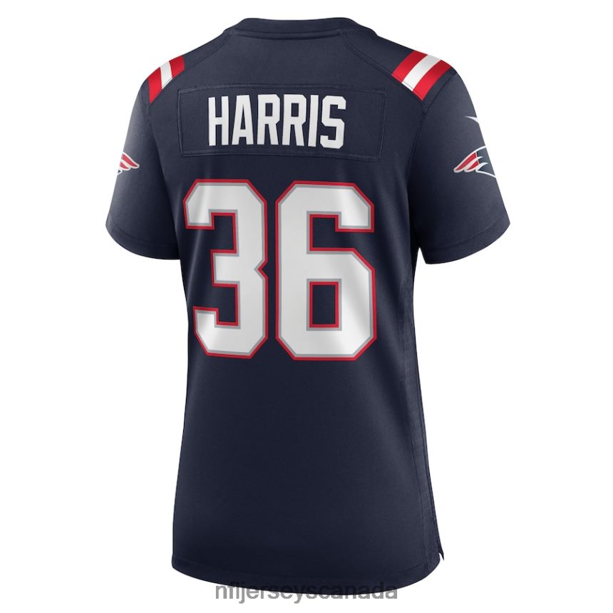Women New England Patriots Kevin Harris Nike Navy Game Player Jersey Clothing NFL TBXFR65159