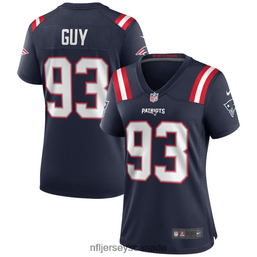 Women New England Patriots Lawrence Guy Nike Navy Game Jersey Clothing NFL TBXFR64020