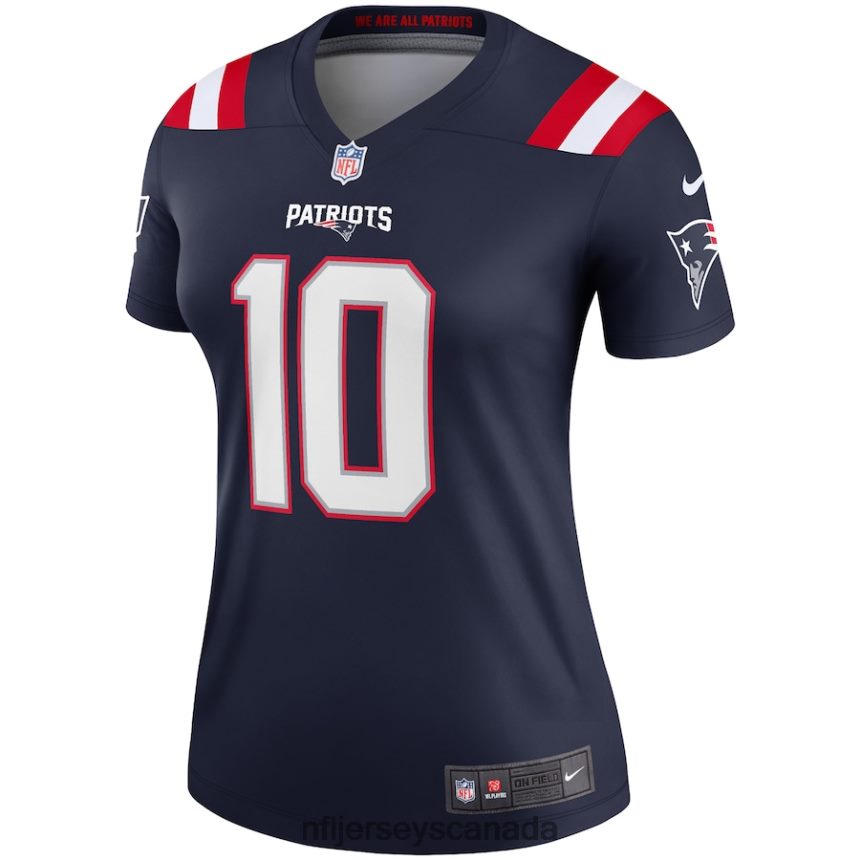 Women New England Patriots Mac Jones Nike Navy Legend Jersey Clothing NFL TBXFR61914