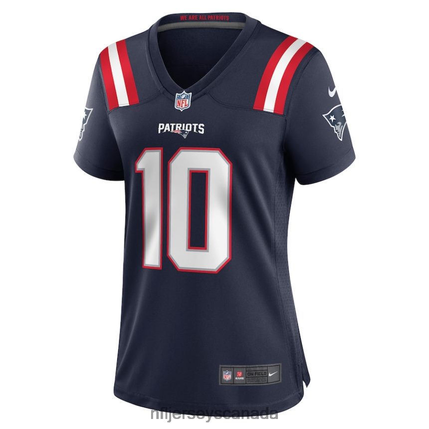 Women New England Patriots Mac Jones Nike Navy Player Game Jersey Clothing NFL TBXFR62077
