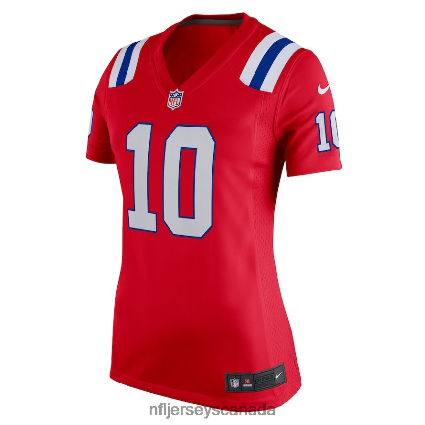 Women New England Patriots Mac Jones Nike Red Game Jersey Clothing NFL TBXFR63624