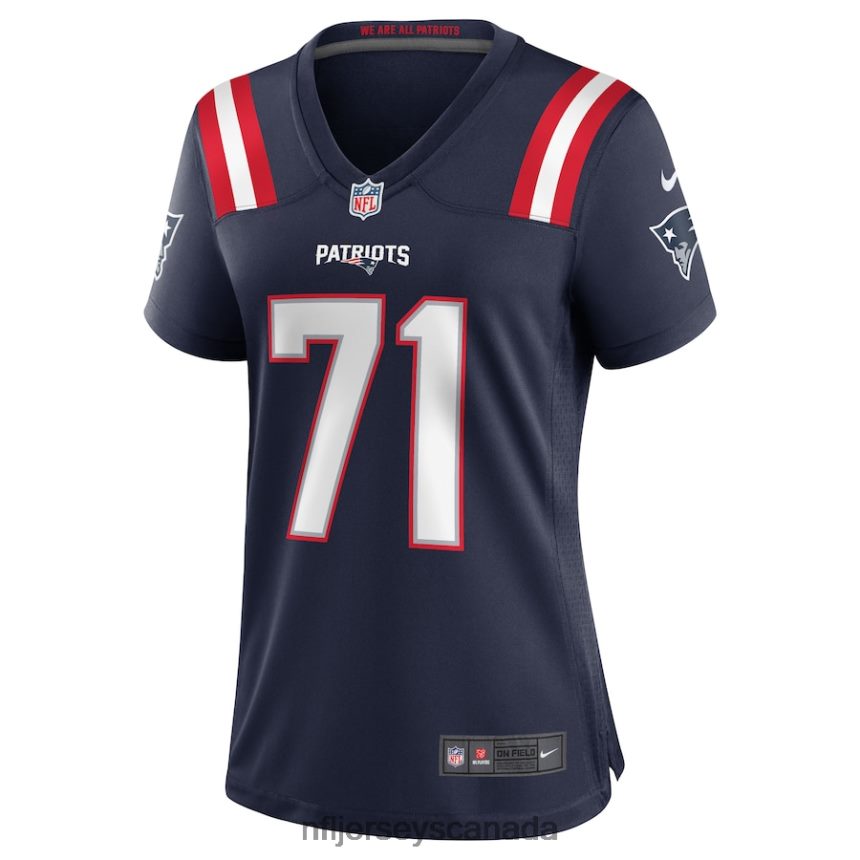 Women New England Patriots Mike Onwenu Nike Navy Team Game Jersey Clothing NFL TBXFR65145