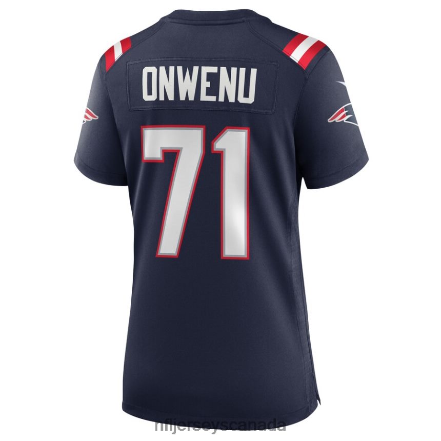 Women New England Patriots Mike Onwenu Nike Navy Team Game Jersey Clothing NFL TBXFR65145
