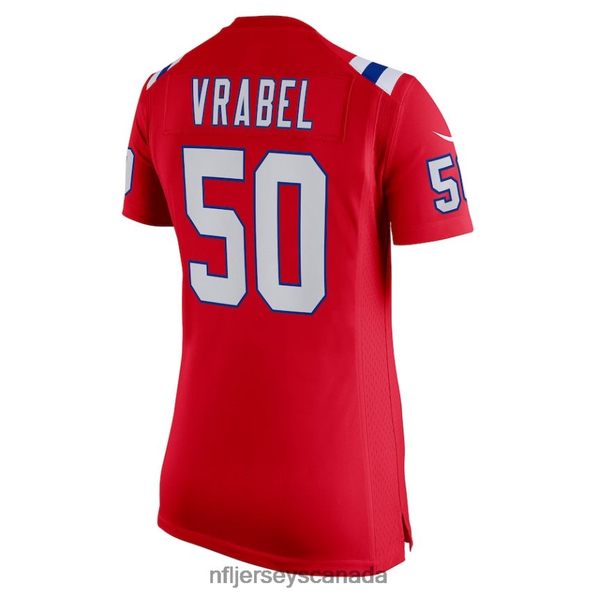 Women New England Patriots Mike Vrabel Nike Red Retired Game Jersey Clothing NFL TBXFR66962