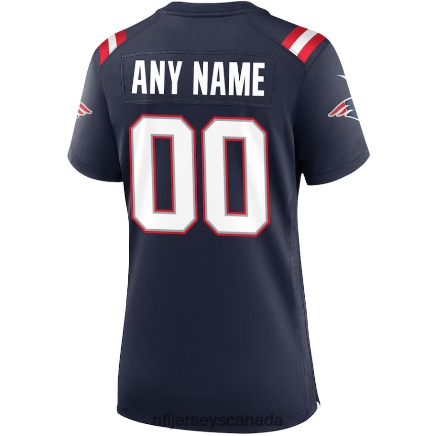 Women New England Patriots Nike Navy Custom Game Jersey Clothing NFL TBXFR61197