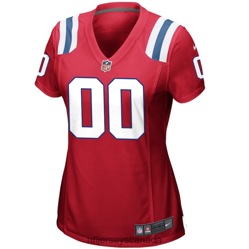 Women New England Patriots Nike Red Alternate Custom Jersey Clothing NFL TBXFR63155