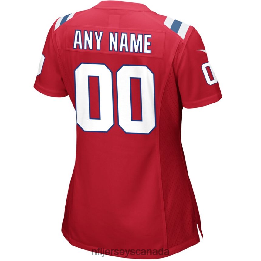 Women New England Patriots Nike Red Alternate Custom Jersey Clothing NFL TBXFR63155