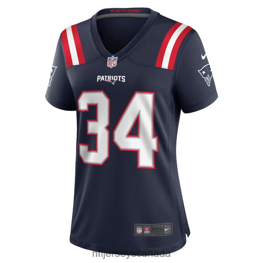Women New England Patriots Quandre Mosely Nike Navy Home Game Player Jersey Clothing NFL TBXFR65428