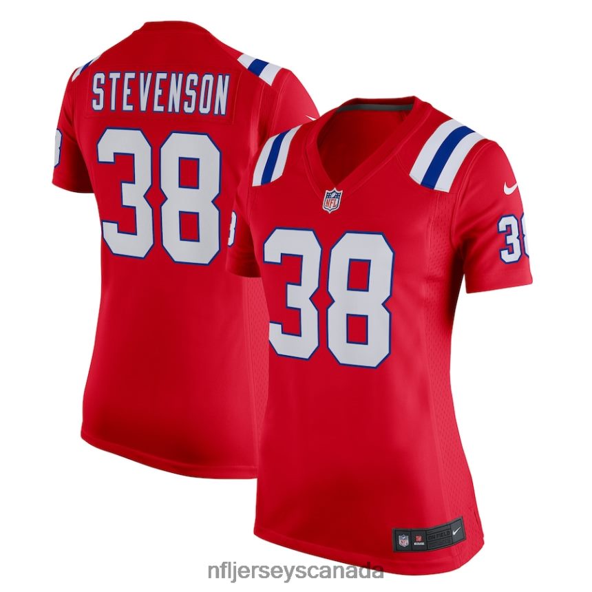 Women New England Patriots Rhamondre Stevenson Nike Red Alternate Game Player Jersey Clothing NFL TBXFR62404