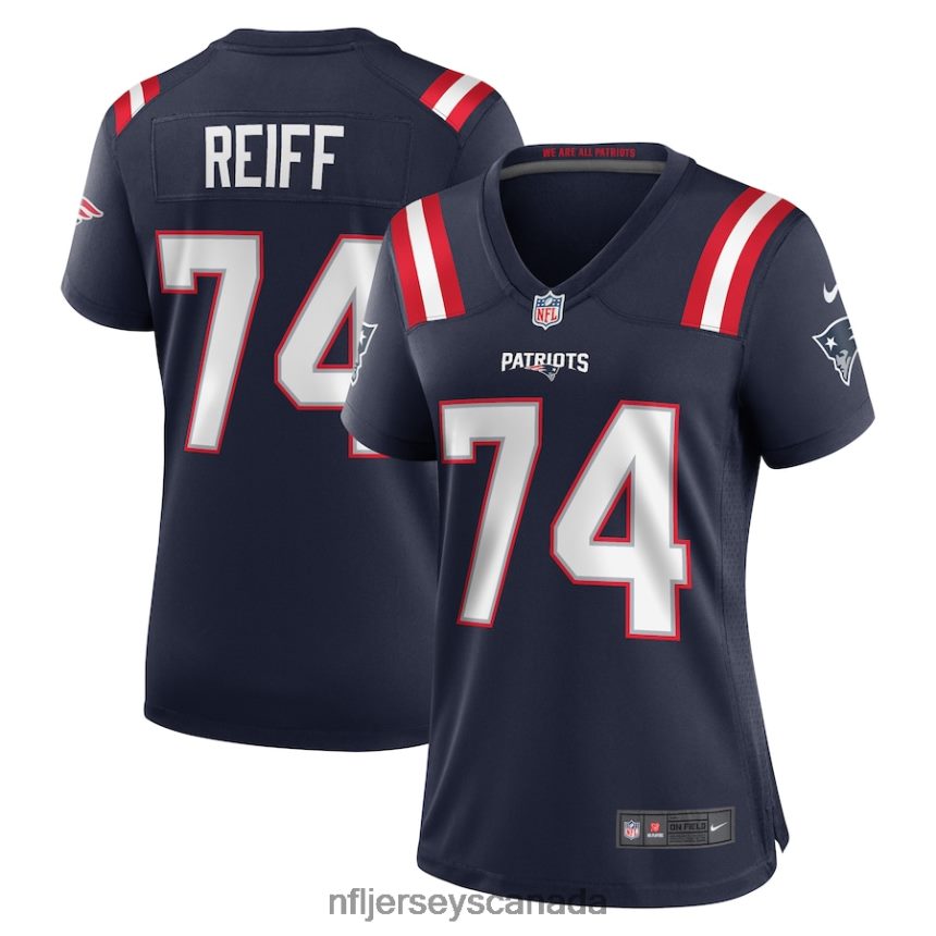 Women New England Patriots Riley Reiff Nike Navy Game Jersey Clothing NFL TBXFR63581