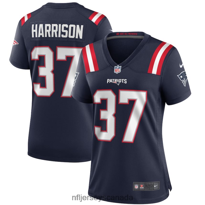 Women New England Patriots Rodney Harrison Nike Navy Game Retired Player Jersey Clothing NFL TBXFR64767