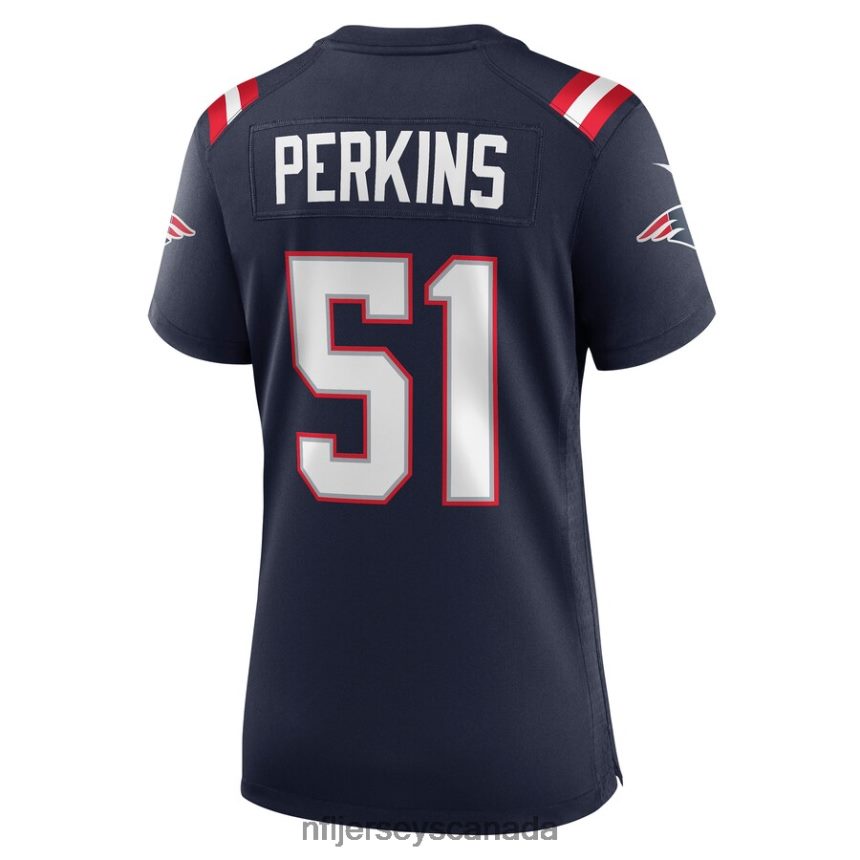 Women New England Patriots Ronnie Perkins Nike Navy Game Jersey Clothing NFL TBXFR65131