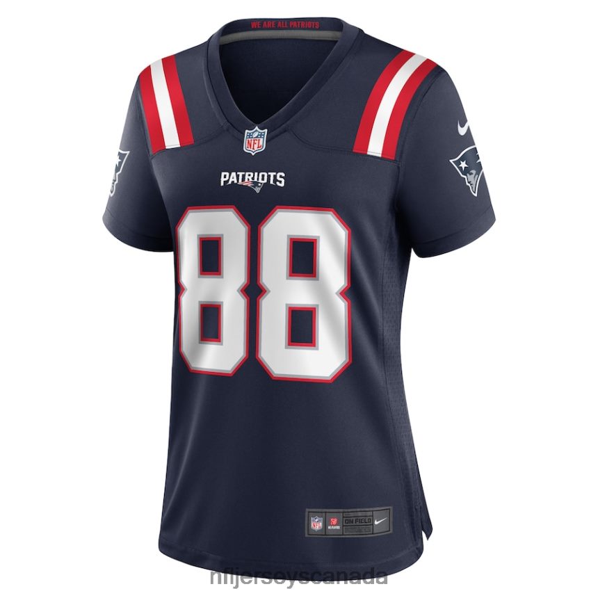 Women New England Patriots Scotty Washington Nike Navy Home Game Player Jersey Clothing NFL TBXFR65431