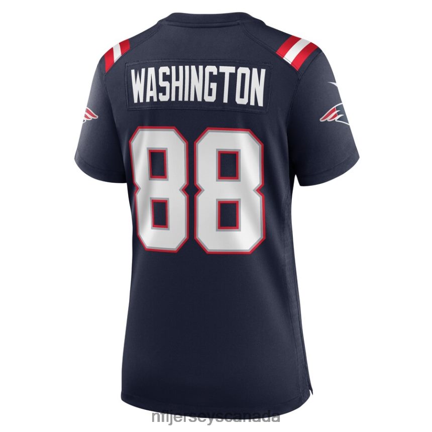 Women New England Patriots Scotty Washington Nike Navy Home Game Player Jersey Clothing NFL TBXFR65431