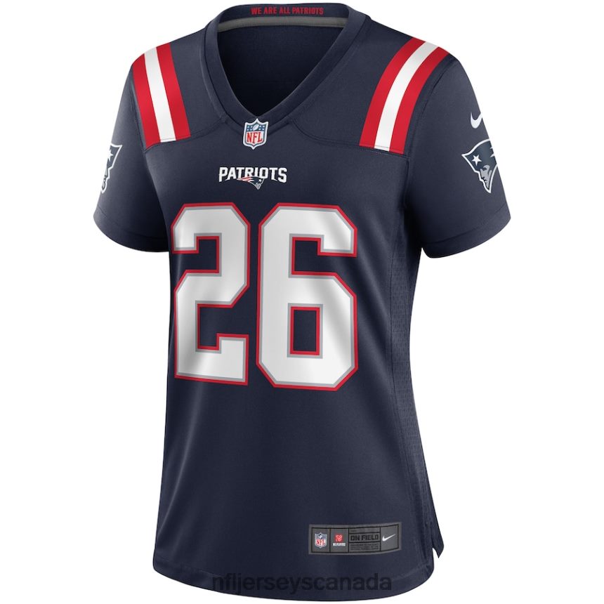 Women New England Patriots Sony Michel Nike Navy Game Jersey Clothing NFL TBXFR61899