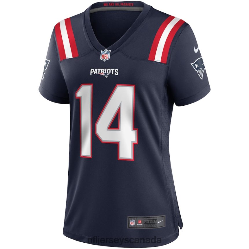 Women New England Patriots Steve Grogan Nike Navy Game Retired Player Jersey Clothing NFL TBXFR64013