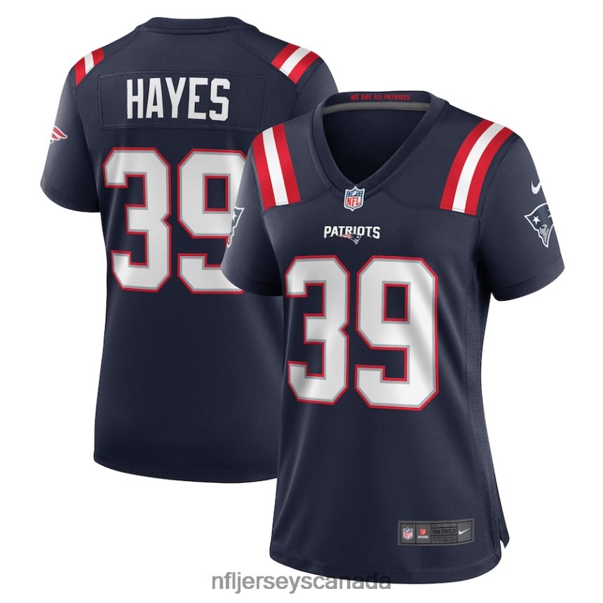 Women New England Patriots Tae Hayes Nike Navy Home Game Player Jersey Clothing NFL TBXFR65421