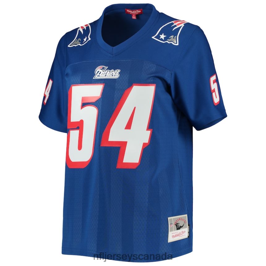 Women New England Patriots Tedy Bruschi Mitchell  Ness Royal Legacy Replica Player Jersey Clothing NFL TBXFR61863
