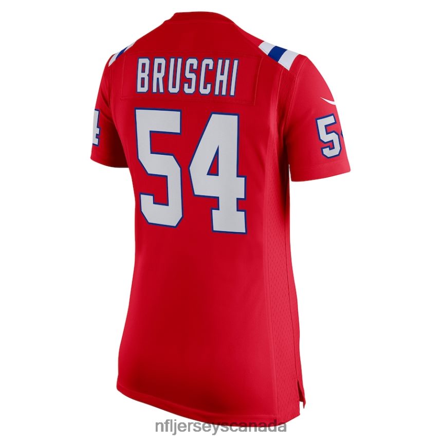 Women New England Patriots Tedy Bruschi Nike Red Retired Game Jersey Clothing NFL TBXFR66950