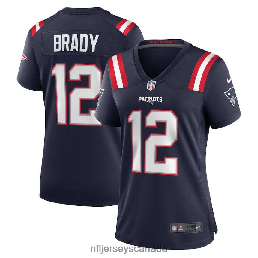 Women New England Patriots Tom Brady Nike Navy Retired Game Jersey Clothing NFL TBXFR61007