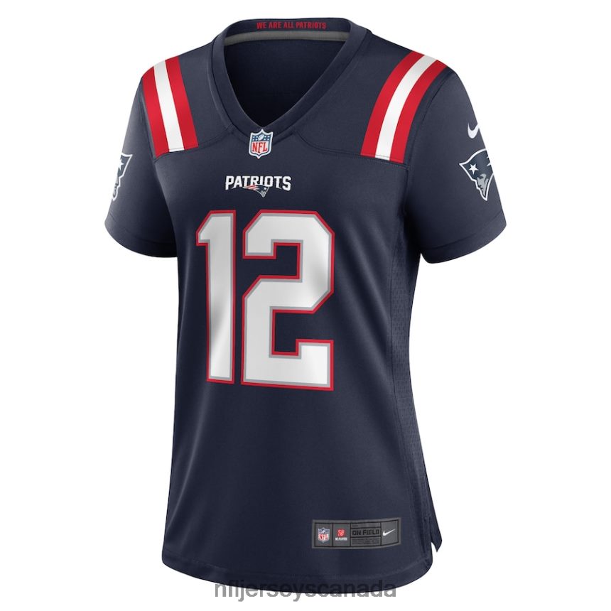 Women New England Patriots Tom Brady Nike Navy Retired Game Jersey Clothing NFL TBXFR61007