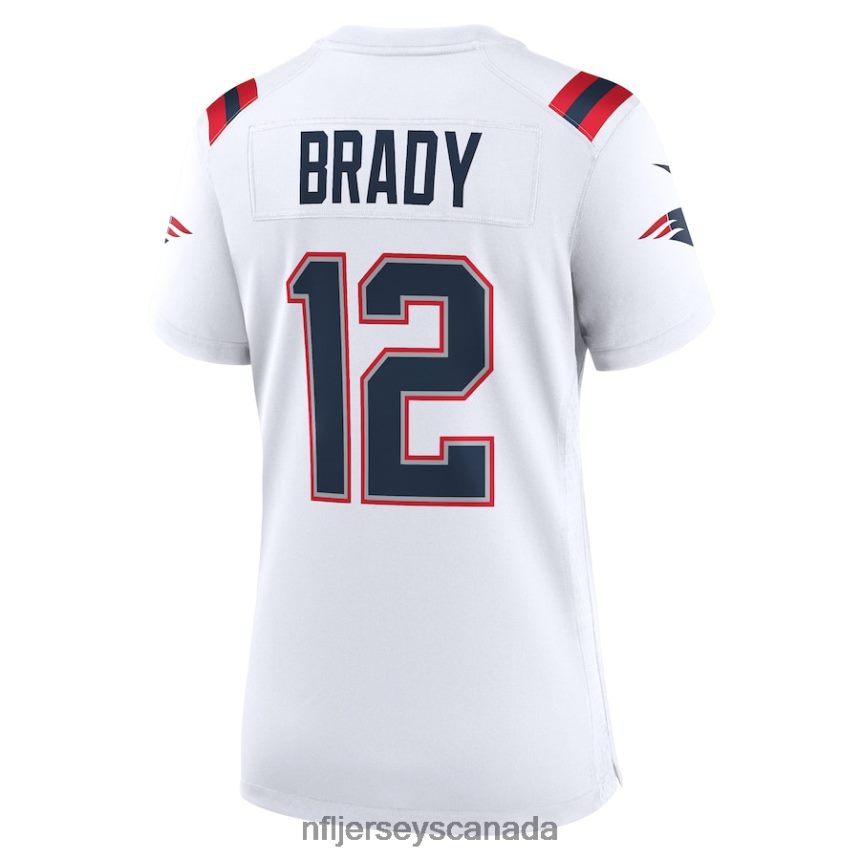 Women New England Patriots Tom Brady Nike White Retired Game Jersey Clothing NFL TBXFR6784