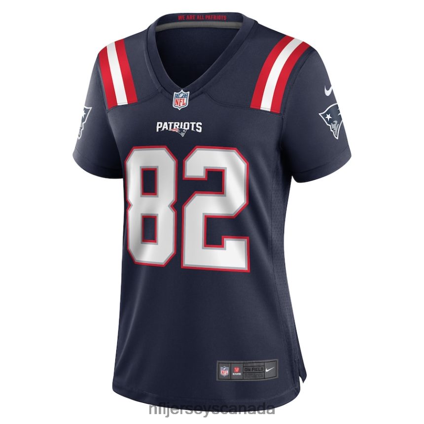 Women New England Patriots Tre Nixon Nike Navy Player Game Jersey Clothing NFL TBXFR65106