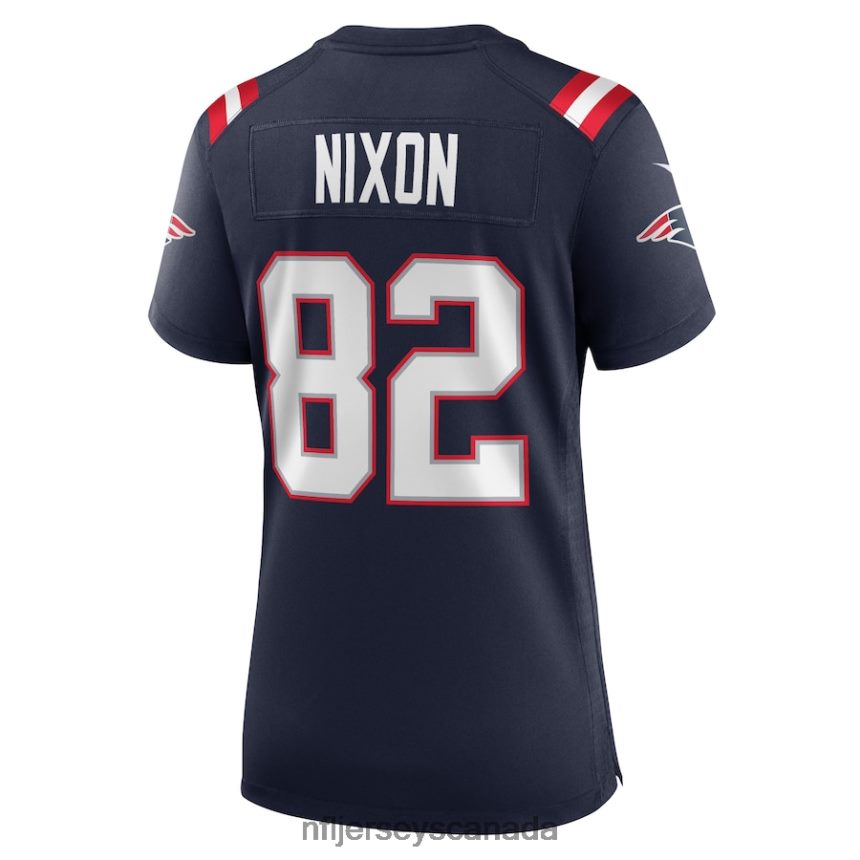 Women New England Patriots Tre Nixon Nike Navy Player Game Jersey Clothing NFL TBXFR65106