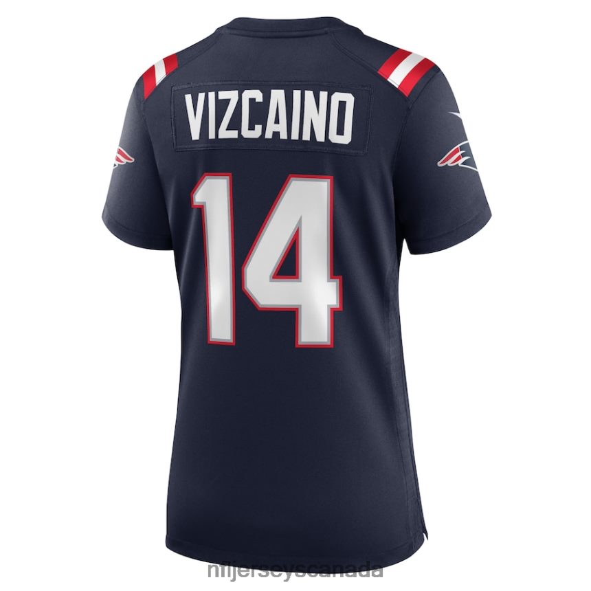 Women New England Patriots Tristan Vizcaino Nike Navy Home Game Player Jersey Clothing NFL TBXFR65424
