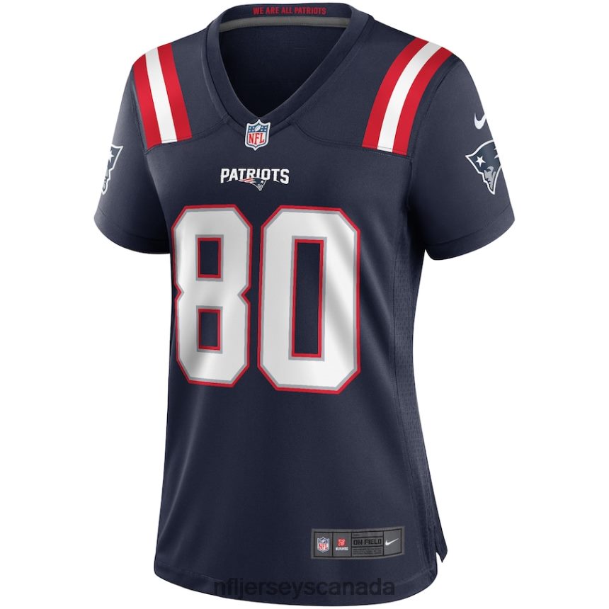 Women New England Patriots Troy Brown Nike Navy Game Retired Player Jersey Clothing NFL TBXFR64015