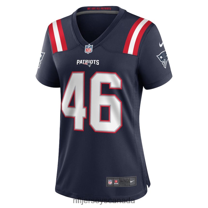 Women New England Patriots Tucker Addington Nike Navy Home Game Player Jersey Clothing NFL TBXFR64028