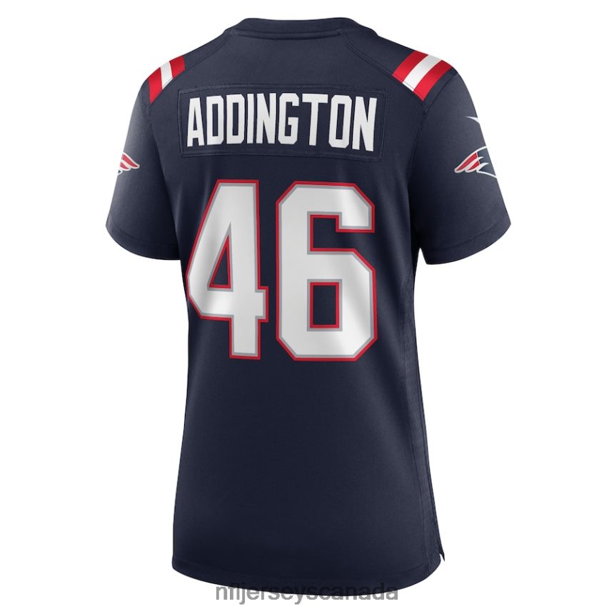 Women New England Patriots Tucker Addington Nike Navy Home Game Player Jersey Clothing NFL TBXFR64028