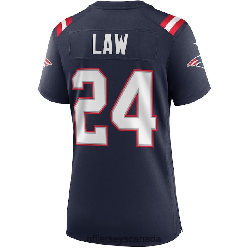 Women New England Patriots Ty Law Nike Navy Game Retired Player Jersey Clothing NFL TBXFR65127