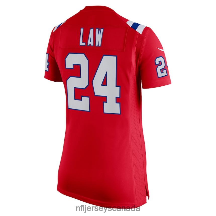 Women New England Patriots Ty Law Nike Red Retired Game Jersey Clothing NFL TBXFR63984