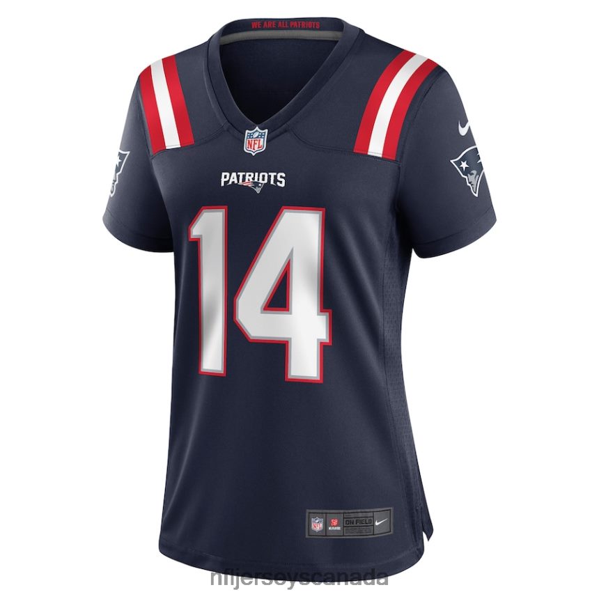Women New England Patriots Ty Montgomery Nike Navy Game Jersey Clothing NFL TBXFR65163