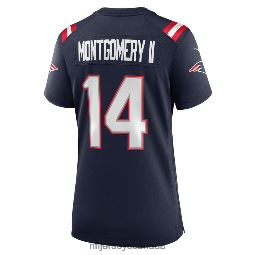 Women New England Patriots Ty Montgomery Nike Navy Game Jersey Clothing NFL TBXFR65163