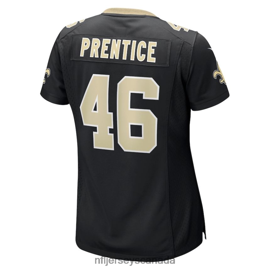 Women New Orleans Saints Adam Prentice Nike Black Game Player Jersey Clothing NFL TBXFR65122
